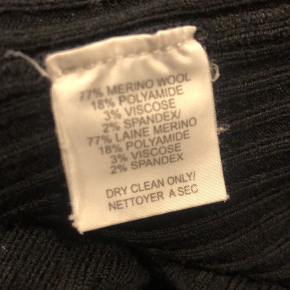 Trina Turk black sweater dress with white collar - Picture 6 of 11